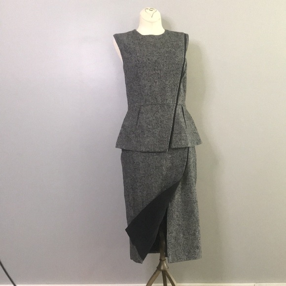 NWT Sportmax Women’s Wool Peplum Dress - Picture 2 of 5